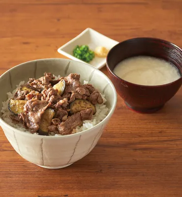 牛なすとろろ丼