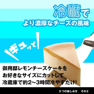 一度に通りの味わいが楽しめる、おいしい食べ方。~御用邸レモンチーズケーキ~–チーズガーデン