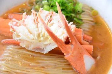 境港市】<紅ズワイガニらぁ麺 まるはち屋>カニ専門店直営! シメまで美味なる一杯