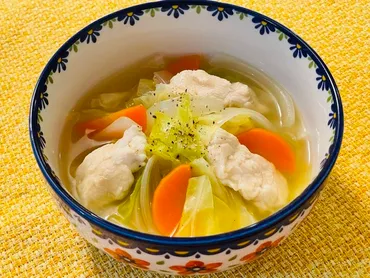 鶏ささみとキャベツのスープのレシピ