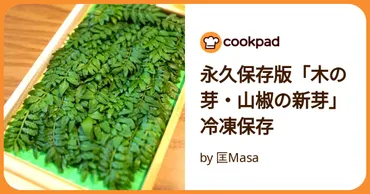永久保存版「木の芽・山椒の新芽」冷凍保存 by 匡Masa 【クックパッド】 簡単おいしいみんなのレシピが392万品