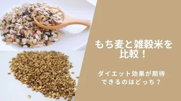 もち麦と雑穀米を比較!ダイエット効果が期待できるのはどっち?