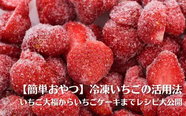 簡単おやつ】冷凍いちごの活用法！いちご大福からいちごケーキまでレシピ大公開！ 