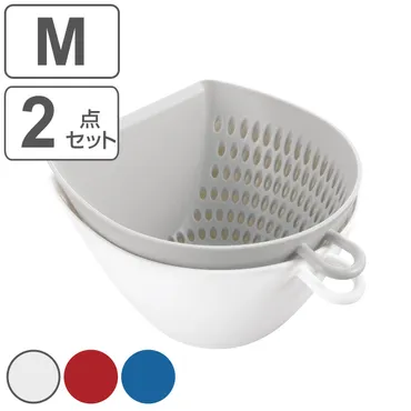 ミニボウル2点セット ザル付き 電子レンジ対応 チリトリザルボウル プラスチック製 ( キッチン用品 ボール 耐熱 プラスチック キッチンボウル ざる付き ざるセット キッチン雑貨 下ごしらえ 便利グッズ 調理用ボール 計量カップ ) 【ブルー】(ブルー): リビングート ANA ...