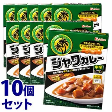 セット販売》 ハウス食品 レトルト ジャワカレー 中辛 (200g)×10個セット レトルトカレー ※軽減税率対象商品