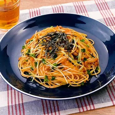 やみつきなおいしさ！ 納豆キムチパスタのレシピ動画・作り方 