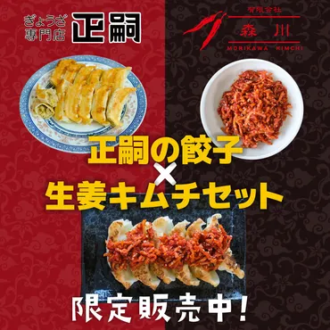 1セット Instagram限定発売!餃子の正嗣&森川キムチコラボセット(250個限定販売)