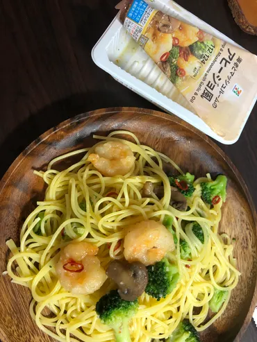 レシピ「アヒージョペペロンチーノ」冷凍アヒージョとパスタで簡単なペペロンチーノを作ります！