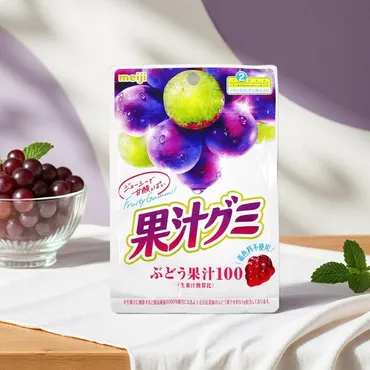 明治 果汁グミ ぶどう, 51g JaponiaCentralna.pl