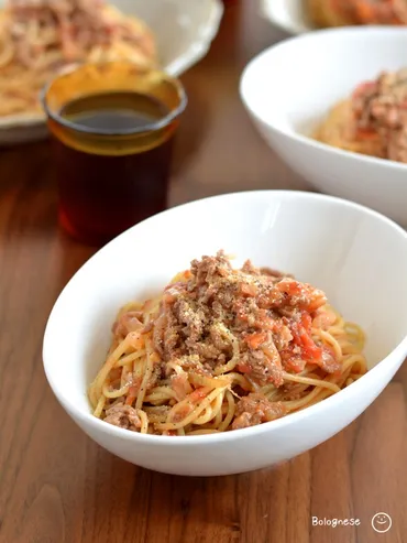 ボロネーゼ。（トマト缶で・コクありあっさり）大好評だったお昼ごはん : ちょりまめ日和 