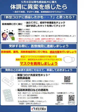 令和5年5月8日以降の新型コロナウイルス感染症対策／習志野市ホームページ