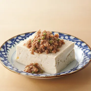 ひき肉の実山椒炒め 冷奴のせ