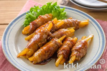 冷凍フライドポテトをアレンジ！甘辛肉巻きポテトのレシピ・つくり方 