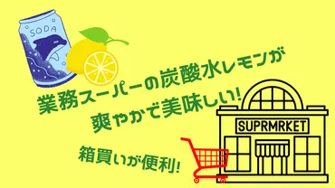 業務スーパーの炭酸水レモンが爽やかで美味しい!箱買いが便利! 