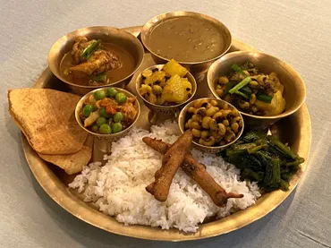 ボリとグンドゥルックとじゃが芋のタルカリ @ ネパールのごちそう jujudhau ズーズーダゥ(池田市)