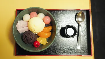 浅草のおすすめ甘味処〈梅園〉で白玉クリームあんみつを。 