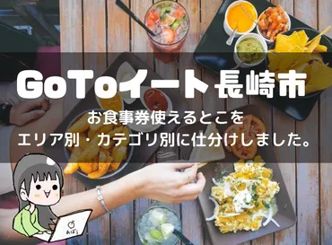 GOTOイート長崎市・お食事券対応店舗を町別・カテゴリ別で細かく仕分けました分けました 