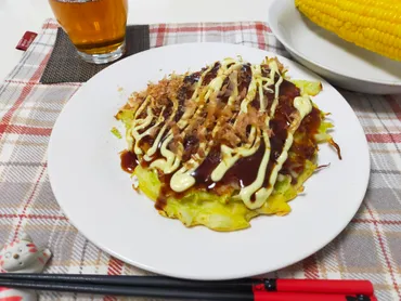 業スーのお好み焼き粉でお好み焼き
