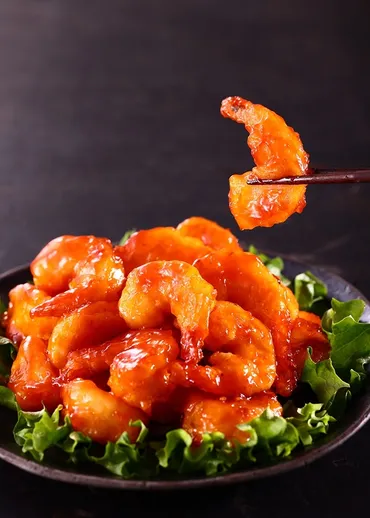 オオゼキ】大きな海老のチリソース