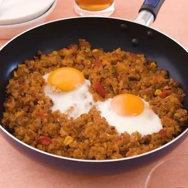 大満足な一品♪ 福神漬けカレーチャーハンのレシピ動画・作り方