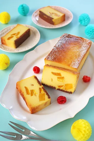 ドライマンゴーでなめらかチーズケーキ 