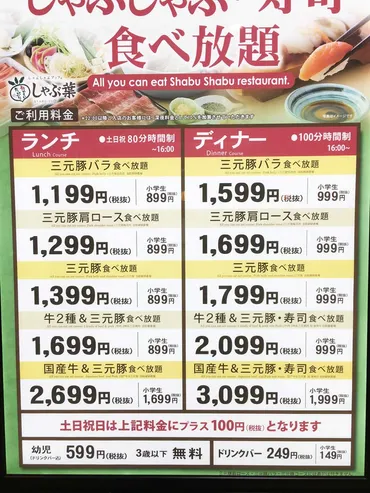 しゃぶ葉のしゃぶしゃぶ食べ放題家族体験ブログ。注文システム・内容をご紹介