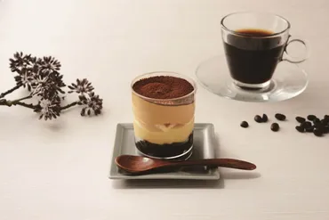 ローソン×猿田彦珈琲のコラボスイーツ、゛珈琲ジュレ゛にキャラメルorマロンクリームを重ねて