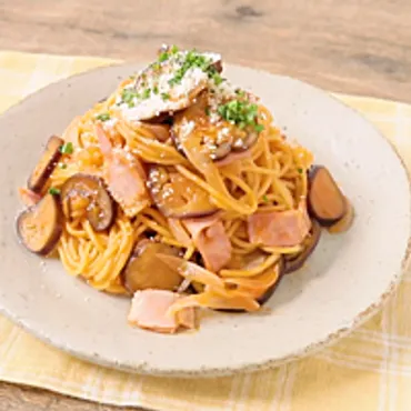 燻製ムール貝缶詰とネギのレモン醤油パスタ 