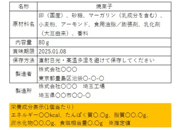 2025年最新版】お菓子の食品表示、作成方法が知りたい！